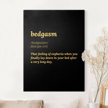 Canvas print gold - Bedgasm