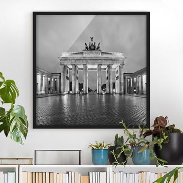 Framed poster - Illuminated Brandenburg Gate II