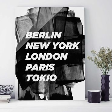 Glass print - Berlin New York London