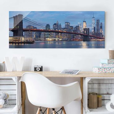 Glass print - Brooklyn Bridge Manhattan New York