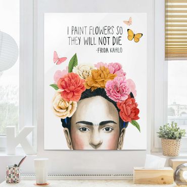 Glass print - Frida's Thoughts - Flowers