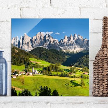 Glass print - Odle In South Tyrol
