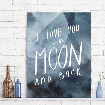 Glass print - Heavenly Love - Moon