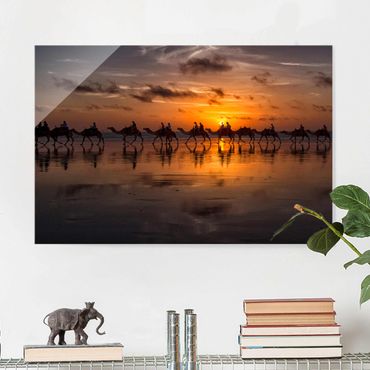 Glass print - Camel Safari