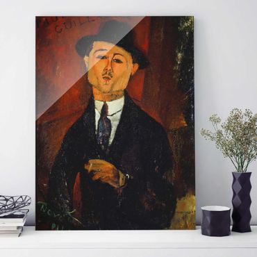 Glass print - Amedeo Modigliani - Portrait of Paul Guillaume