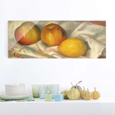 Glass print - Auguste Renoir - Two Apples And A Lemon