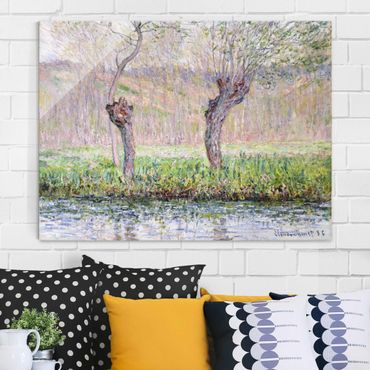 Glass print - Claude Monet - Willow Trees Spring