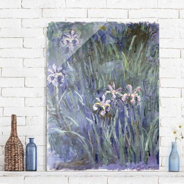 Glass print - Claude Monet - Iris