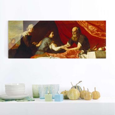 Glass print - Jusepe De Ribera - Isaac Blessing Jacob