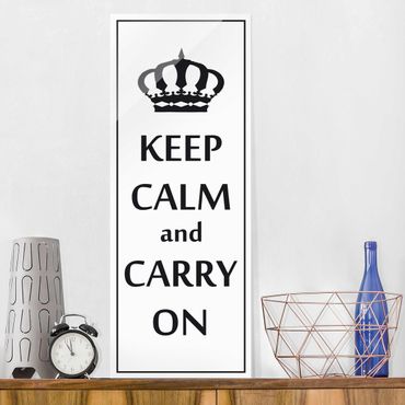 Glass print - Keep Calm