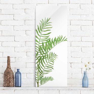 Glass print - Palm Watercolour
