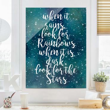 Glass print - Starry Rainbow