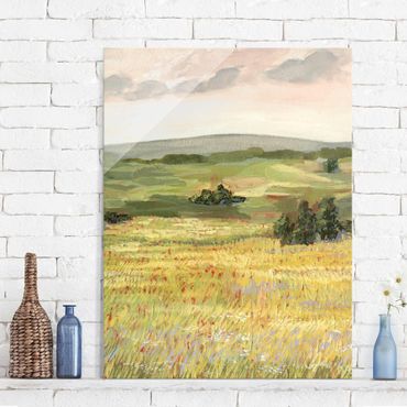 Glass print - Meadow In The Morning I