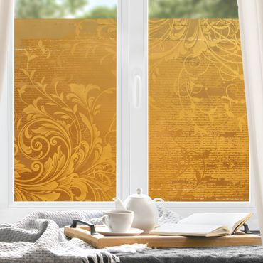 Window decoration - Golden Flora