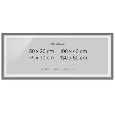 Frame - Picture Frames Grey Panoramic Cross