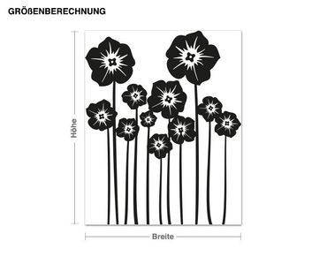 Wall sticker coat rack - Flower stems