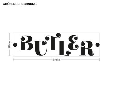 Wall sticker coat rack - Butler lettering