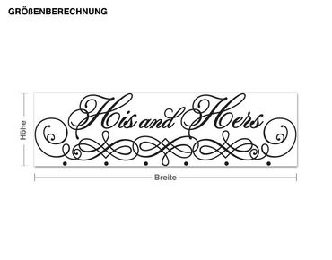Wall sticker coat rack - His and Hers