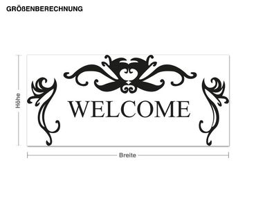 Wall sticker coat rack - Welcome with tendrils