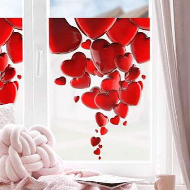 Window decoration - Heart Balloons