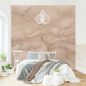 Wallpaper - Marble Look Grey Brown