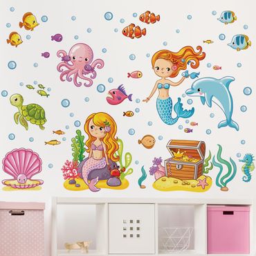 Wall sticker - Mermaid - Underwater world set