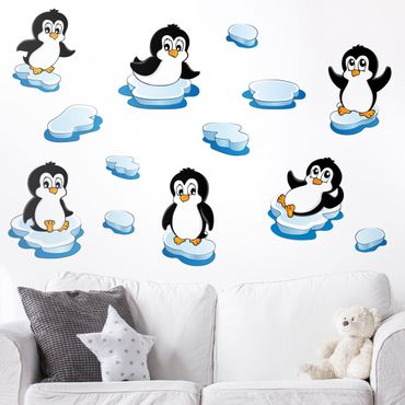 Wall sticker - Penguin nursery set