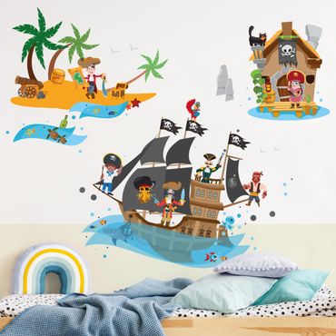 Wall sticker - Pirate ship Treasure Island Mega Set