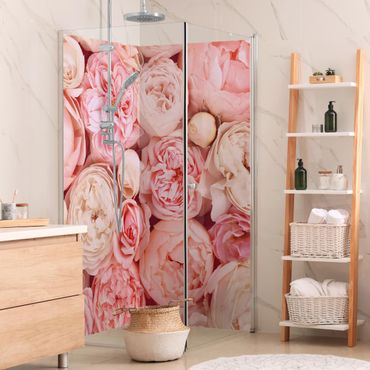 Shower wall cladding - Roses Rosé Coral Shabby