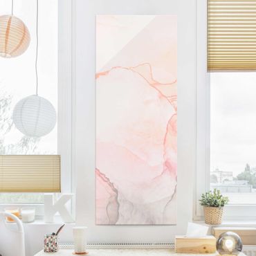 Glass print - Play Of Colours Pastel Cotton Candy