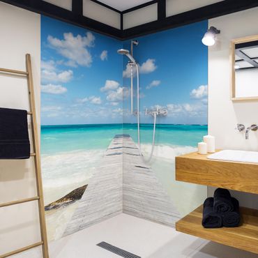 Shower wall cladding - Landing Stage Into The Ocean