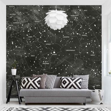 Wallpaper - Map Of Constellations Blackboard Look