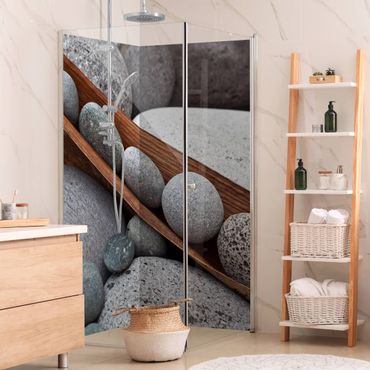 Shower wall cladding - Still Life With Grey Stones