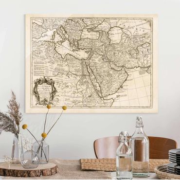 Glass print - Vintage Map The Middle East