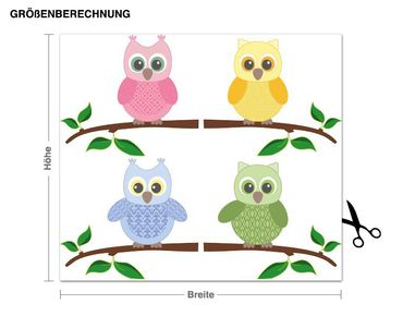 Wall sticker - Baby Owls