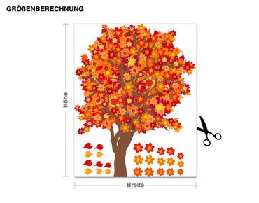 Wall sticker - Blossoming Tree Orange