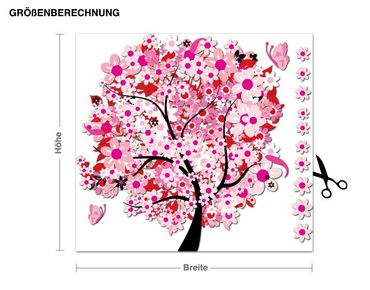 Wall sticker - Colourful Blossoming Tree