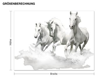 Wall sticker - Galloping White Horses