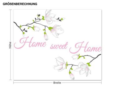Wall sticker - Home Sweet Home With Magnolias