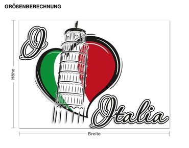 Wall sticker - I love Italia