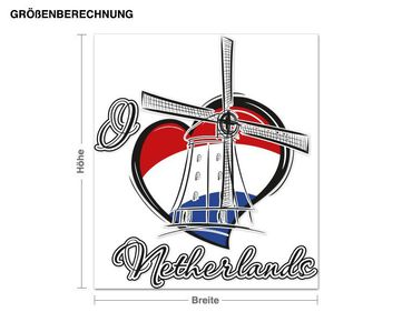 Wall sticker - I love Netherlands