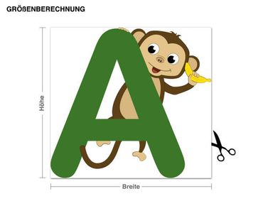 Wall sticker - Kid's ABC - Ape