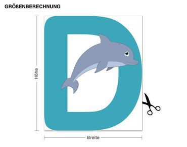Wall sticker - Kid's ABC - Dolphin