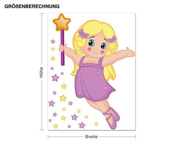 Wall sticker - Little Magical Fairy With Stars Set