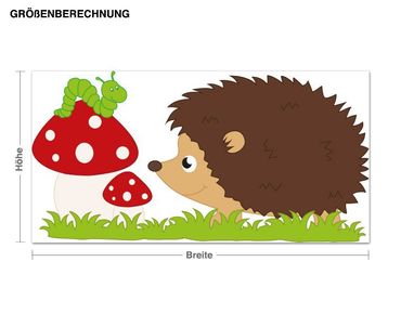 Wall sticker - Little Hedgehog and Worm