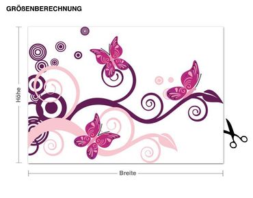Wall sticker - Tendril With Butterflies