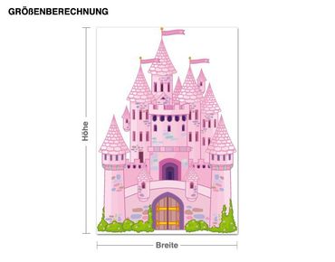 Wall sticker - Pink Fairytale Castle