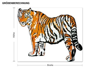 Wall sticker - Tiger Illustration