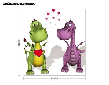 Wall sticker - Dragons in Love