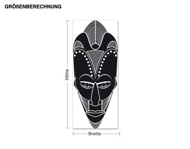 Wall sticker - African warrior mask